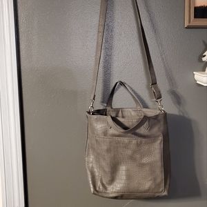 Thirty-One Grey crocodile bag